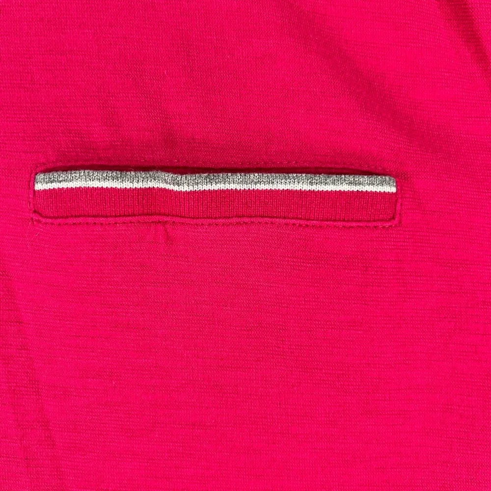 Calvin Klein‎ Mens Shirt Polo Large Pink Short Sleeve Pocket Lightweight Preppy